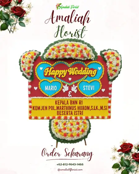 Papan Bunga Pernikahan Sampalan Tengah